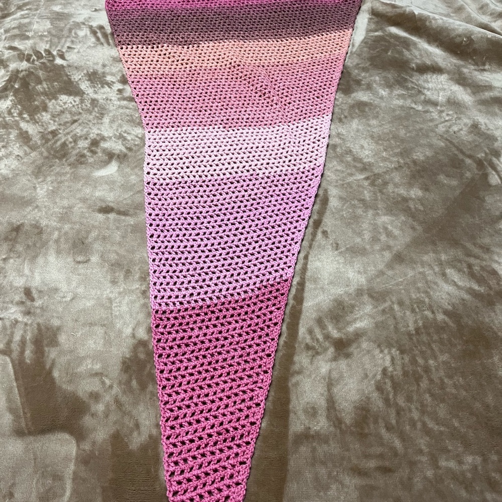 Asymmetrical crochet scarf